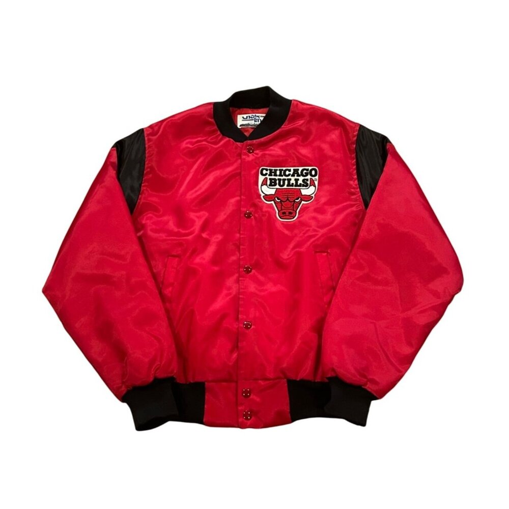 Vintage 1990's Chicago Bulls NBA Chalkline Satin Jacket Men's Small